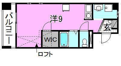 松山市道後北代のマンションの間取り