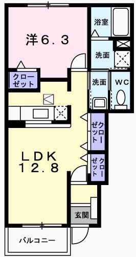 【アルカン　シエルIの間取り】