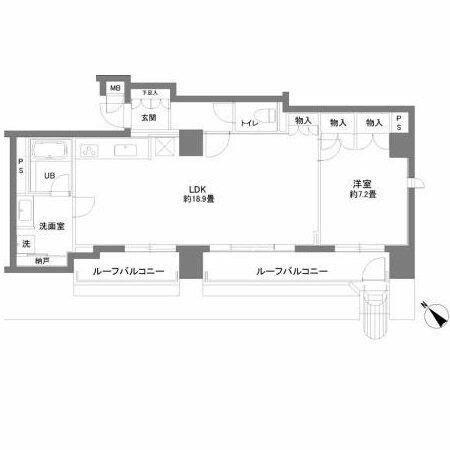 千代田区神田小川町のマンションの間取り