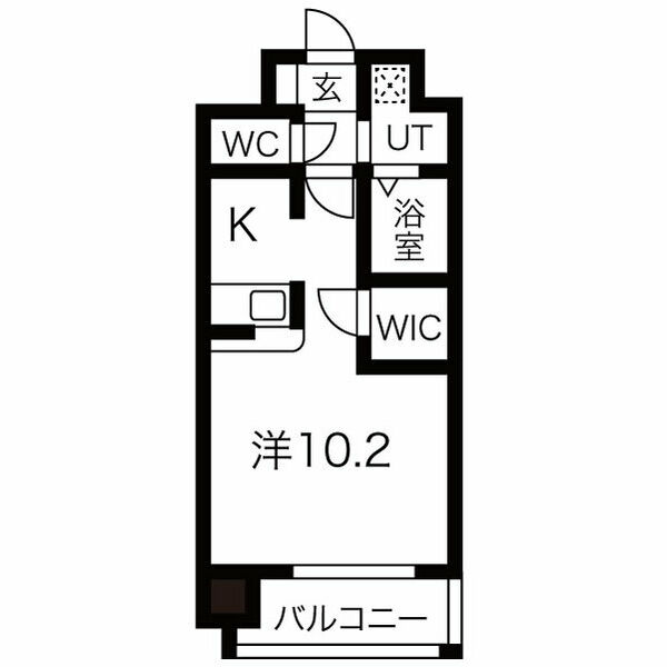 大阪市東淀川区東中島のマンションの間取り