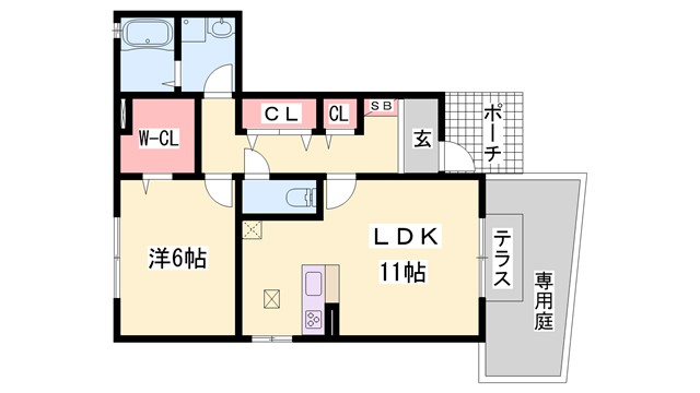 グランドフィールド1番館の間取り