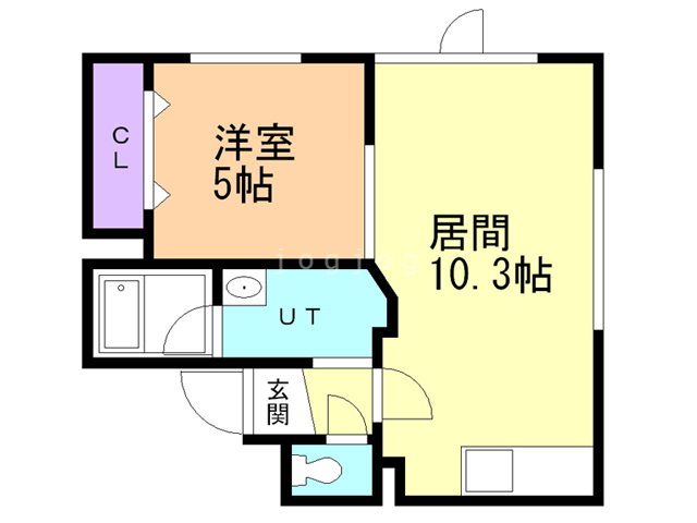 札幌市豊平区平岸三条のマンションの間取り