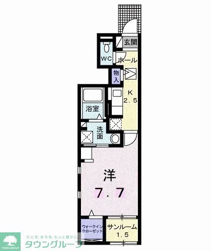 松戸市紙敷のアパートの間取り