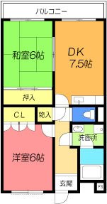 高槻市上土室のマンションの間取り