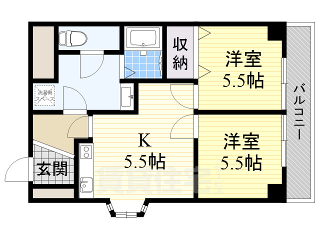 大阪市北区樋之口町のマンションの間取り