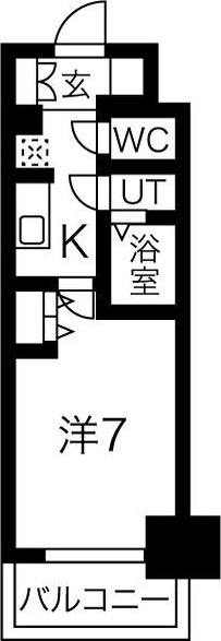 名古屋市西区那古野のマンションの間取り