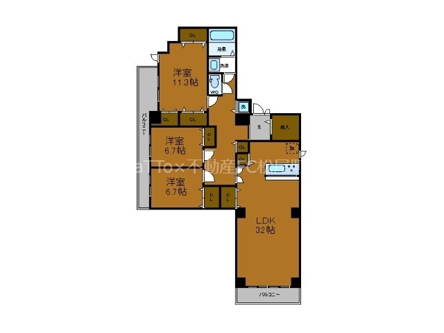 【大阪市東成区東中本のマンションの間取り】