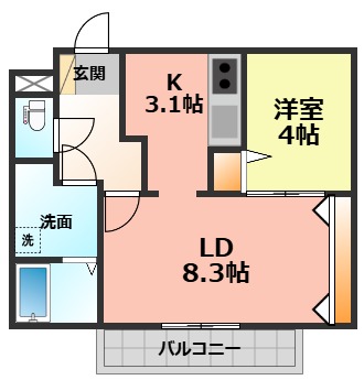 【春日井市御幸町のアパートの間取り】