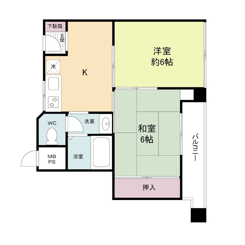 尼崎市大島のマンションの間取り