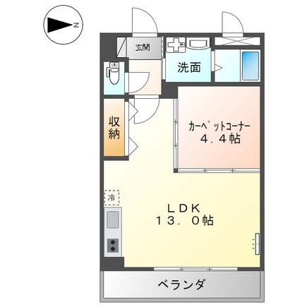 土佐市高岡町のアパートの間取り