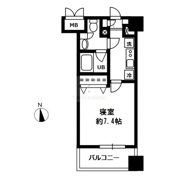 新宿区荒木町のマンションの間取り