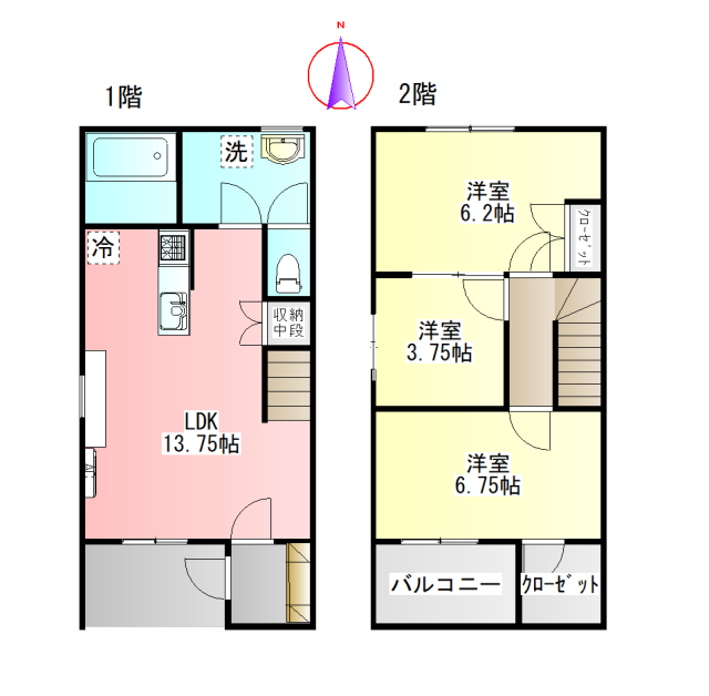 【ヴィラフロンティア東鶉Ｃの間取り】