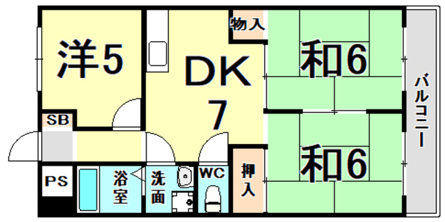 橋本第２マンションの間取り