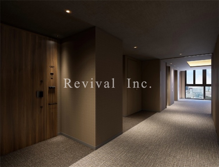 玄関　内廊下設計のホテルライク