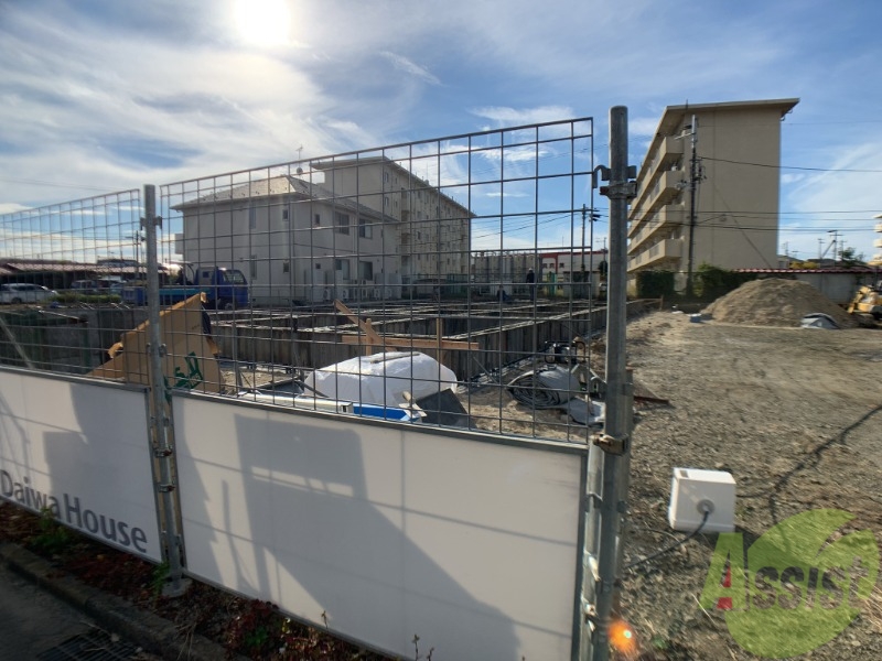 洗面設備　物件はこちらに建設予定となっております。