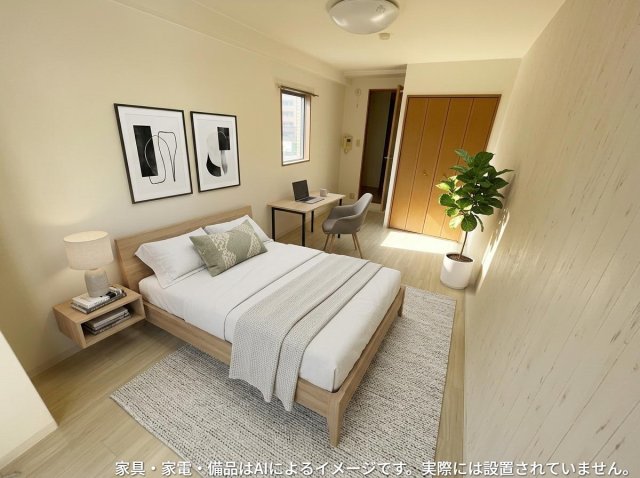 居室・リビング　※家具・家電・備品等はＡＩ画像生成により配置礼を示したもので