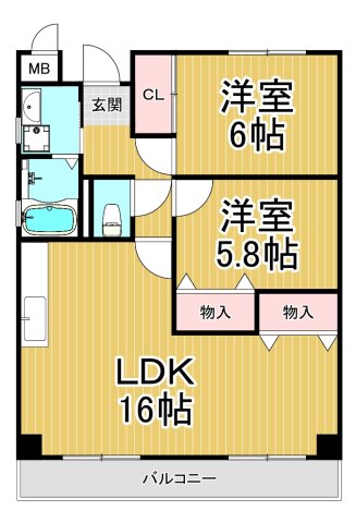 グリーンリッチ夙川2の間取り写真