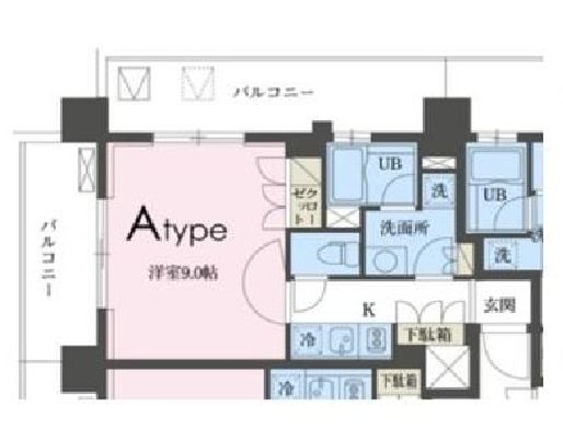 都営大江戸線 東新宿駅 徒歩2分 14階建 築18年の間取り写真