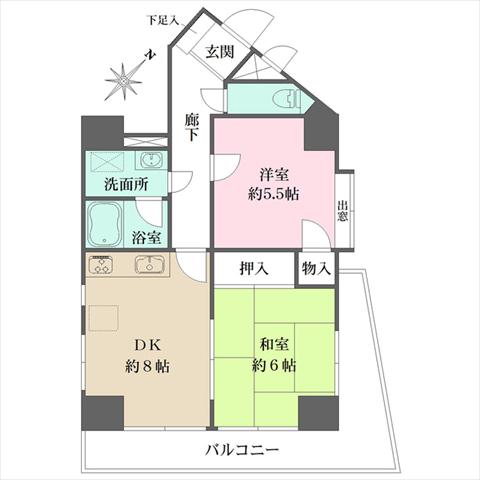 パールモア新井堂の間取り写真