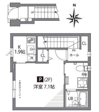 京王線 上北沢駅 徒歩1分 2階建 築9年の間取り写真