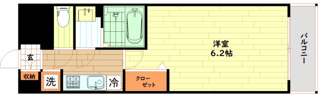 地下鉄中央線 九条駅 徒歩7分 15階建 築7年の間取り写真