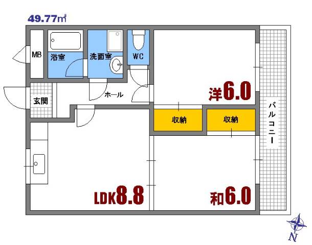 ファミーユ参番館53-14の間取り