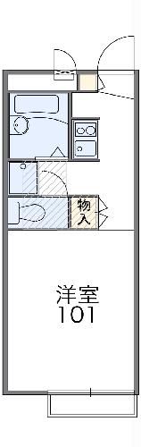 厚木市林のアパートの間取り