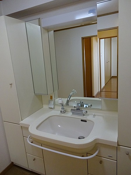 洗面設備　独立洗面化粧台が付いています