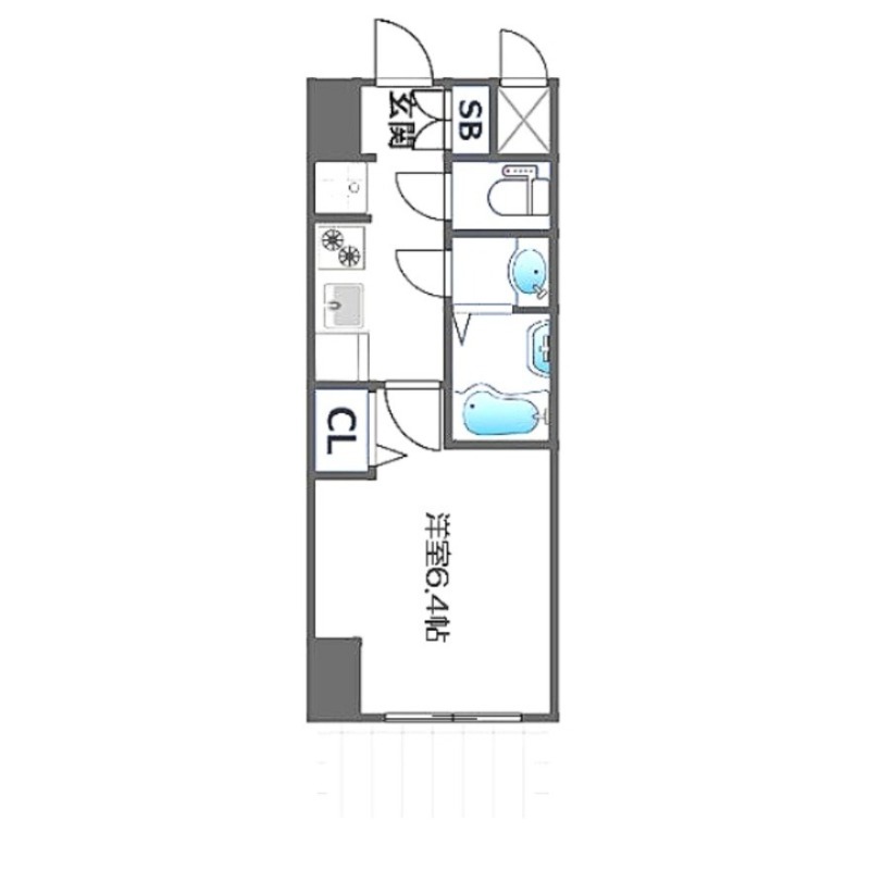 大阪市西区川口のマンションの間取り