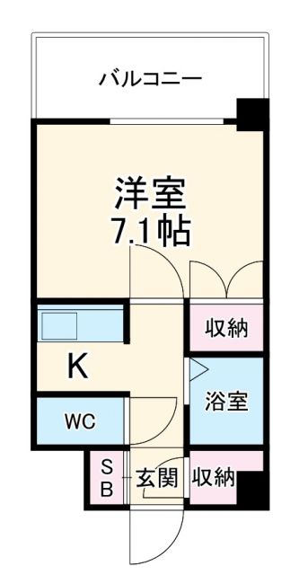 愛知県名古屋市中村区則武２（マンション）の賃貸物件の間取り