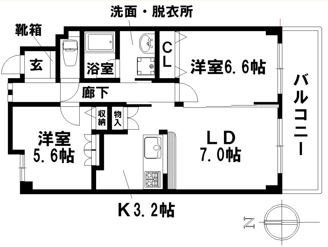 カトゥルセ戸田の間取り