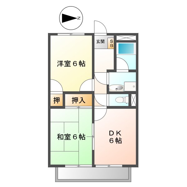 ＳｕｒｐｌｕｓＴｗｏコーポラス戸木の間取り