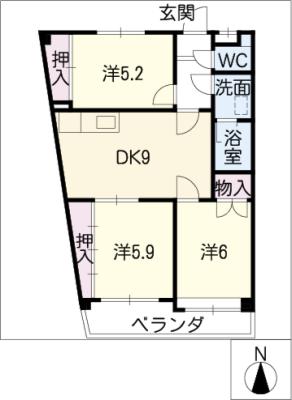 パークサイド可児の間取り