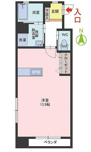 福井市春山のマンションの間取り