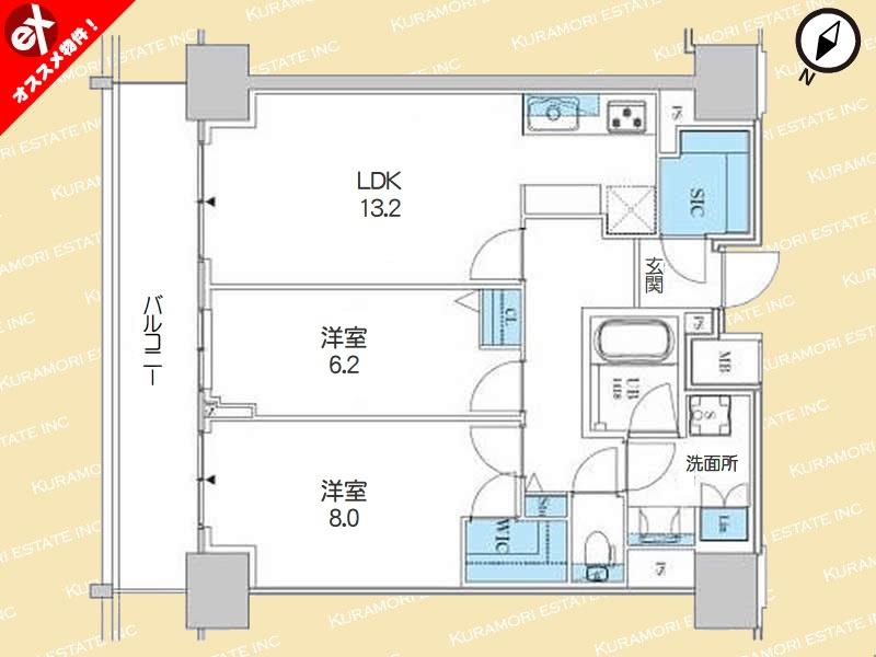 ロイヤルパークスER万代の間取り