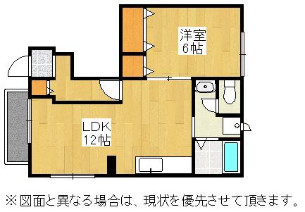 北九州市八幡西区力丸町のアパートの間取り