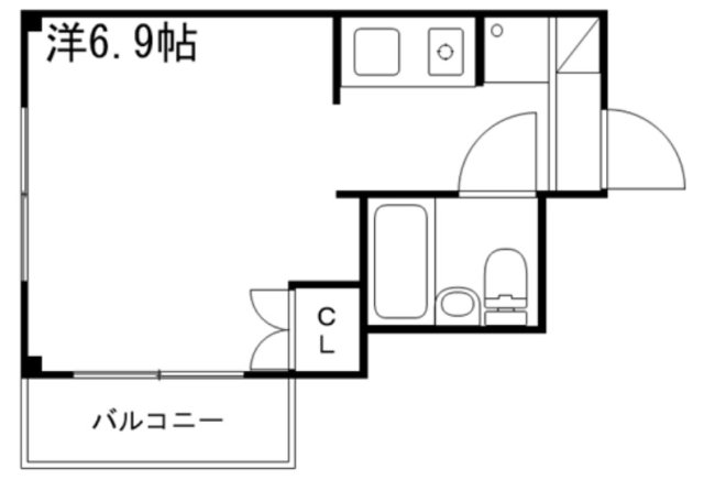 姫路市新在家中の町のマンションの間取り