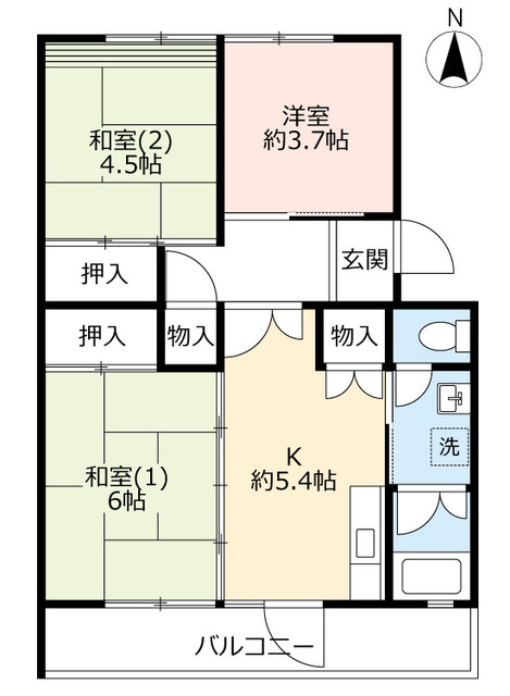 ＵＲ泉南一丘の間取り