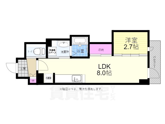 広島市中区舟入川口町のマンションの間取り