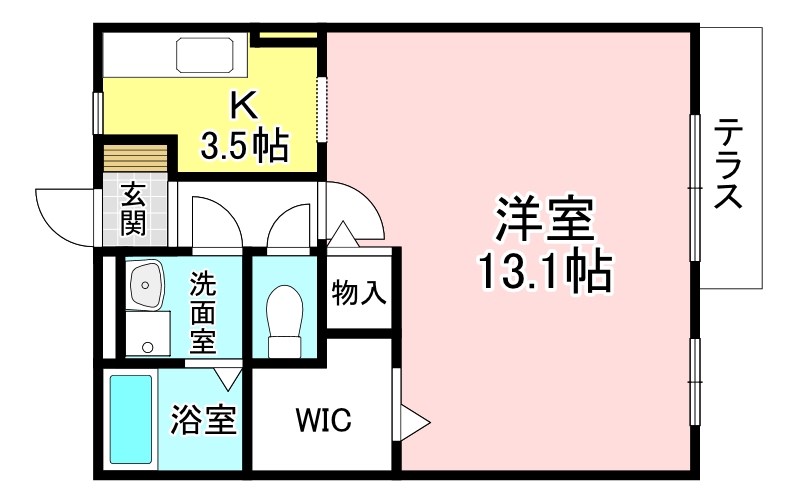 夢咲きの里Ｄ棟の間取り