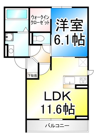 【仮）D-Room柳町の間取り】