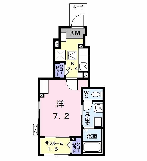 名古屋市中村区藤江町のアパートの間取り