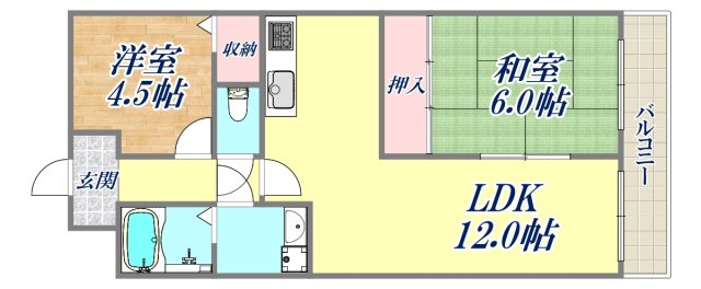 ドミール甲子園の間取り