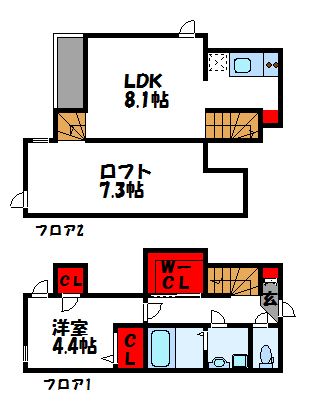 CB福津リエットの間取り