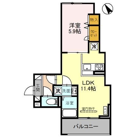 さいたま市北区土呂町のアパートの間取り