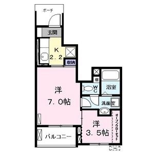 名古屋市中川区葉池町のアパートの間取り