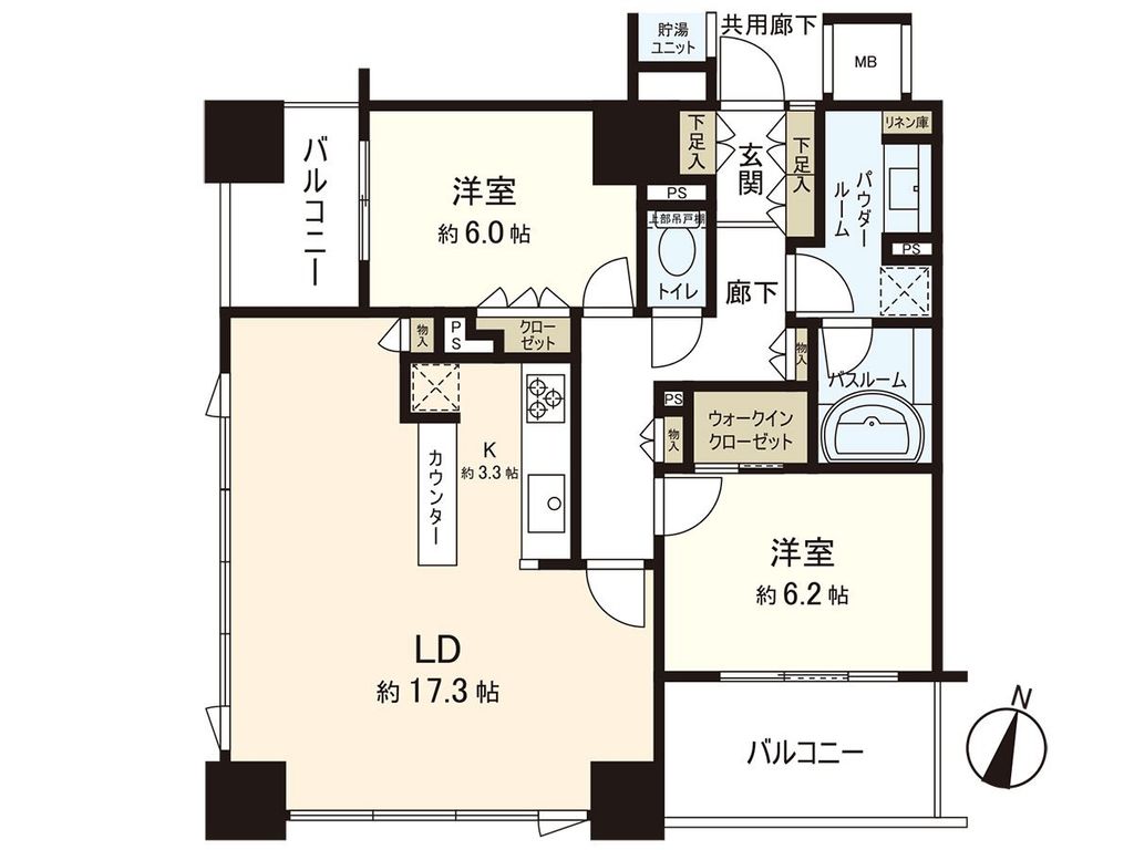 シティタワー勾当台公園の間取り