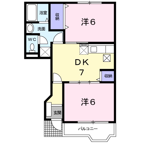 サニーフォレストＡの間取り