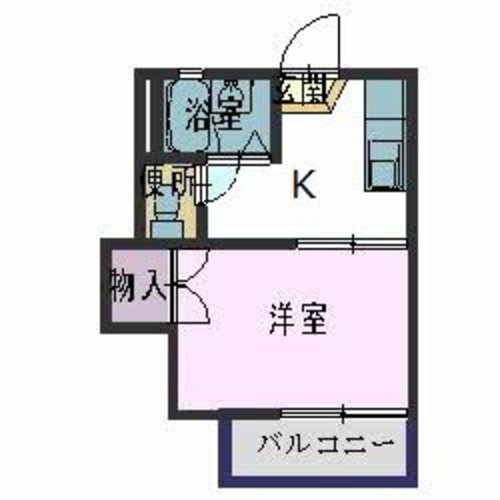 姫路市飾磨区玉地のアパートの間取り