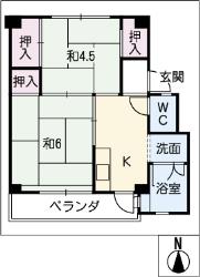 ビレッジハウス境松1号棟の間取り